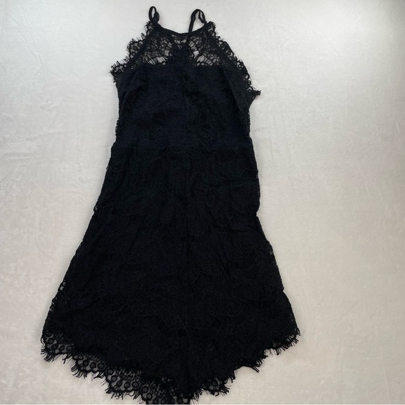 Free People She’s Got It Black Lace Slip Dress | Size Large - Picture 4 of 7